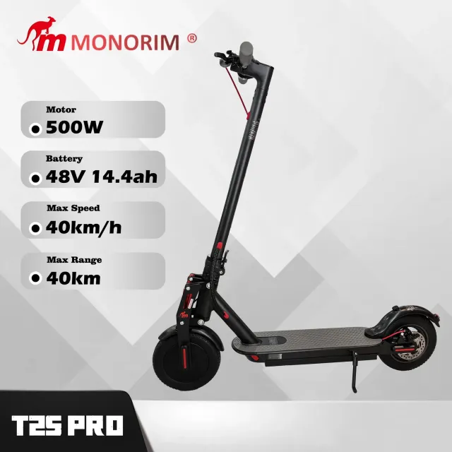 Monorim T2S Pro E-Scooter schwarz 48V 14,4Ah 500W