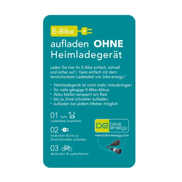 Bike Energy IT10 Infotafel für Gäste Ladestation