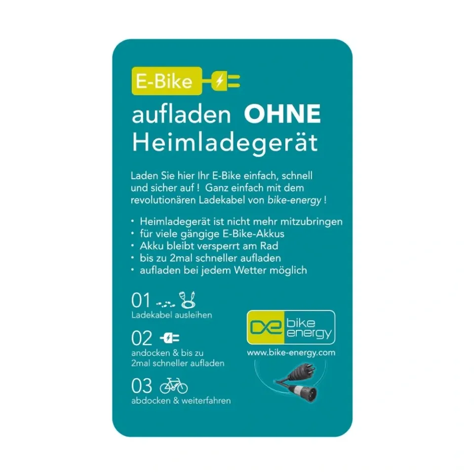 Bike Energy IT10 Infotafel für Gäste Ladestation