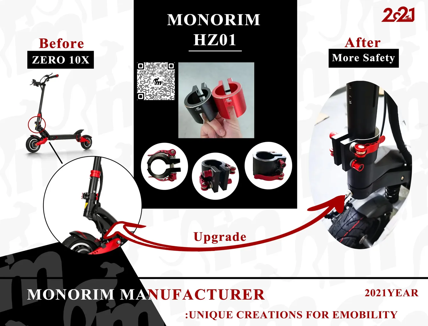 Monorim HZ01 Klemme für Zero 10X Faltsystem
