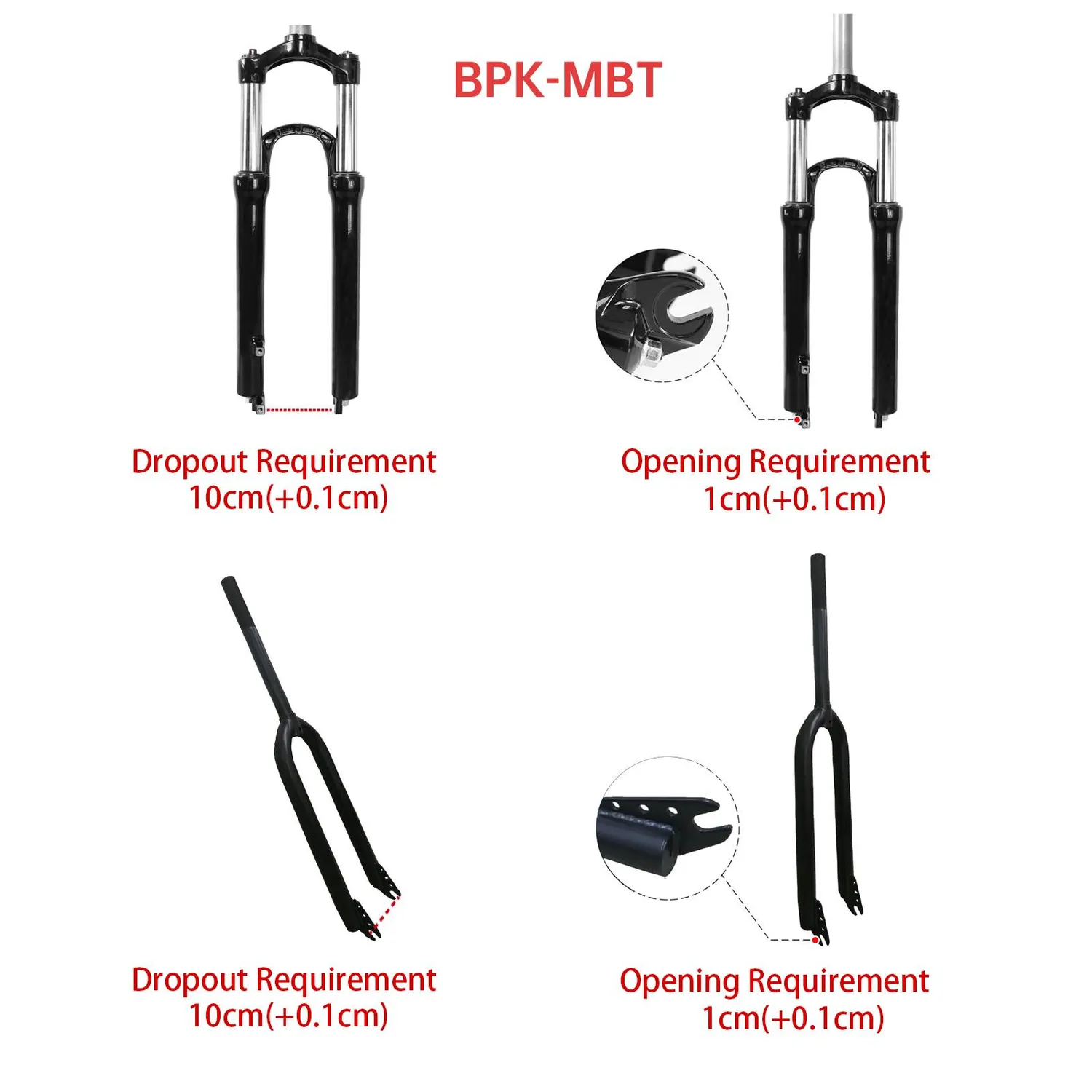 Monorim BPK350 MTB E-Bike Umbausatz 380W Vorderrad
