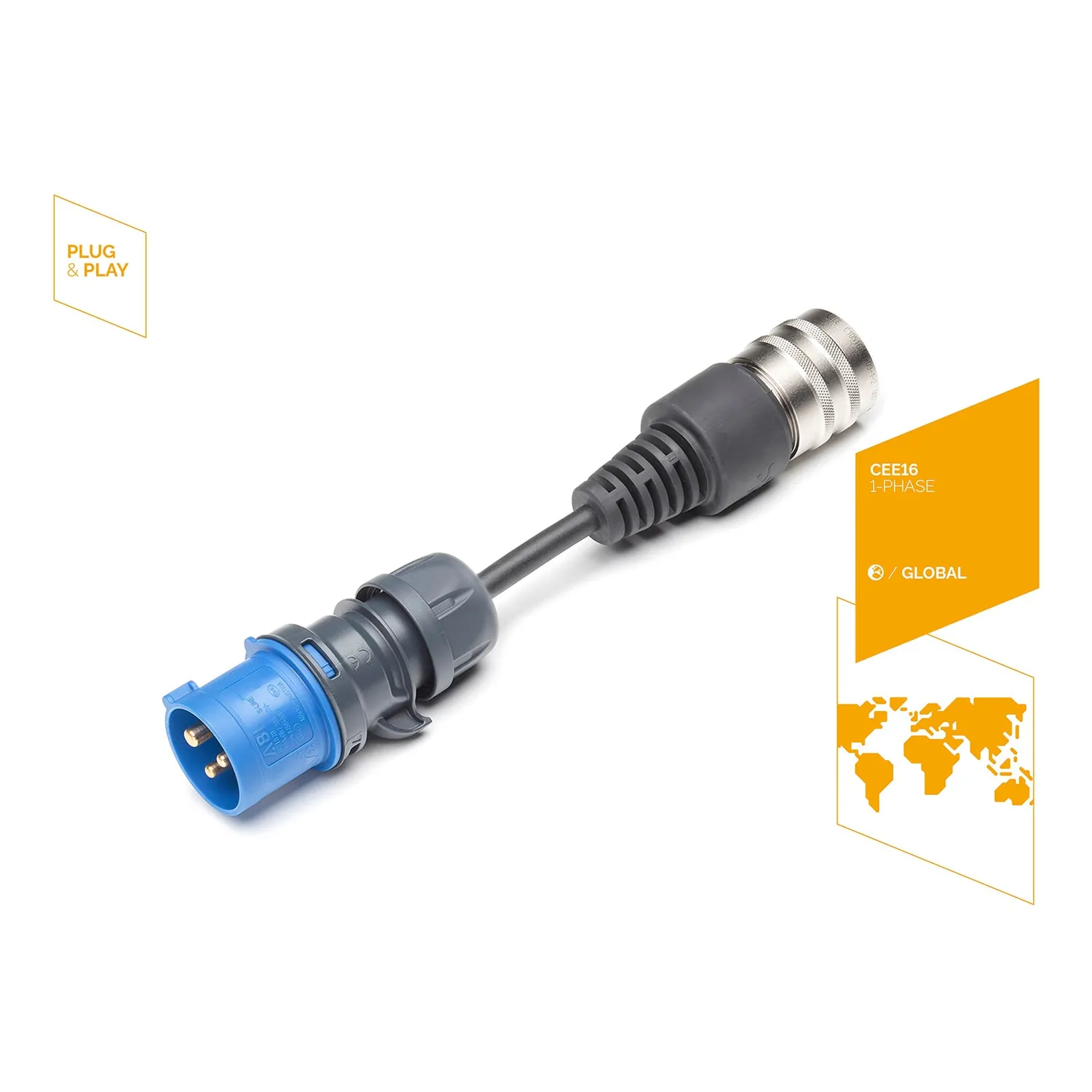JUICE BOOSTER Adapter CEE16 230V 1-phasig blau