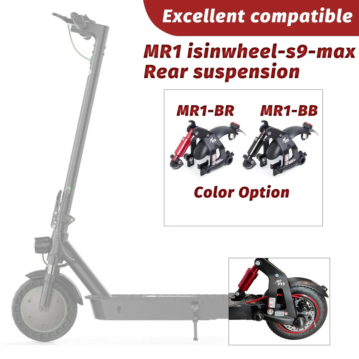 Monorim MR1 Hinterrad-Federung Isinwheel S9 Max 8,5 Zoll Eisen