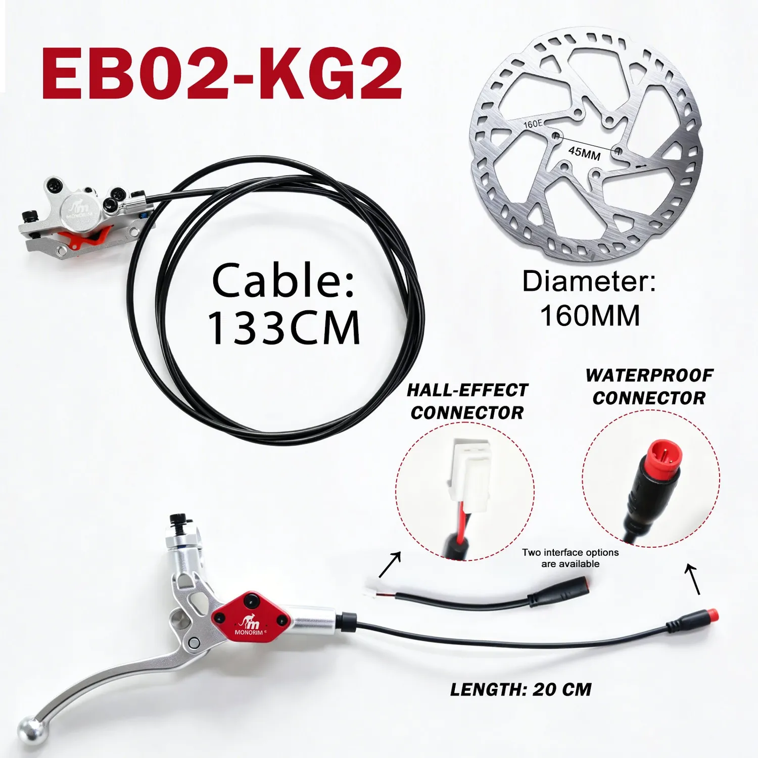 Monorim EB02-KG2 Hydraulikbremse Set G2 Max