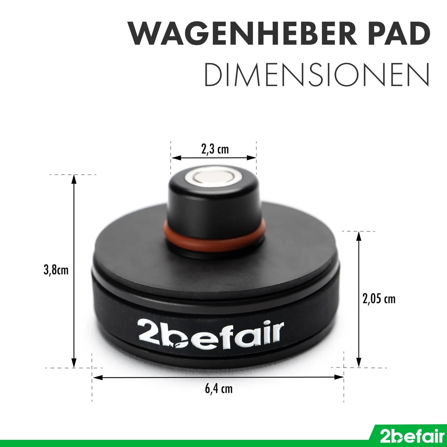 2befair Jack Pad Wagenheber Model 3/Y 4 Stück Gummi