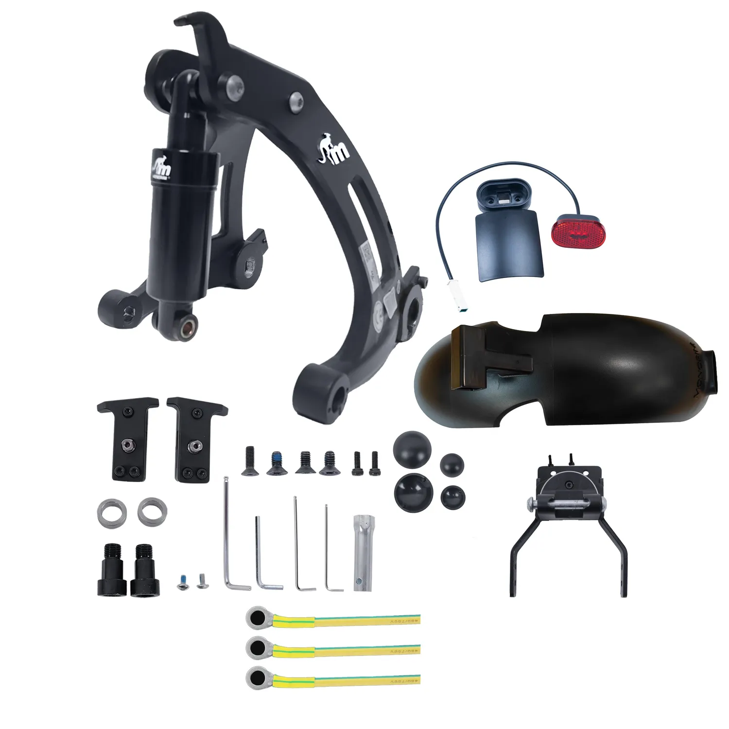 Monorim MFR65 Hinterrad-Federung für Segway F65 F65i schwarz