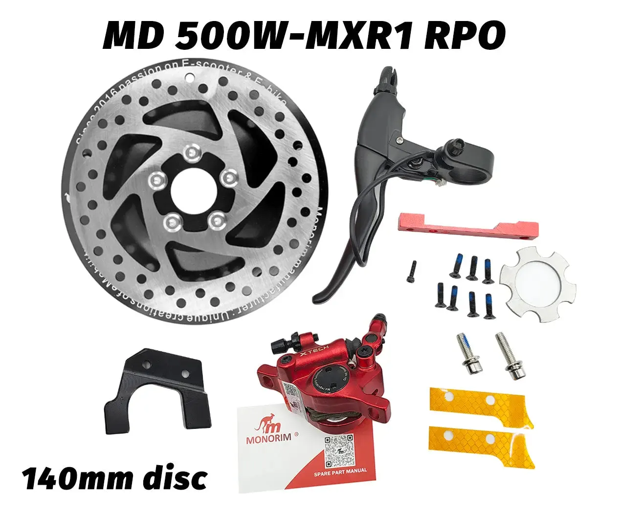 Monorim MD-MXR1 Pro Scheibenbremsen-Upgrade 140mm rot