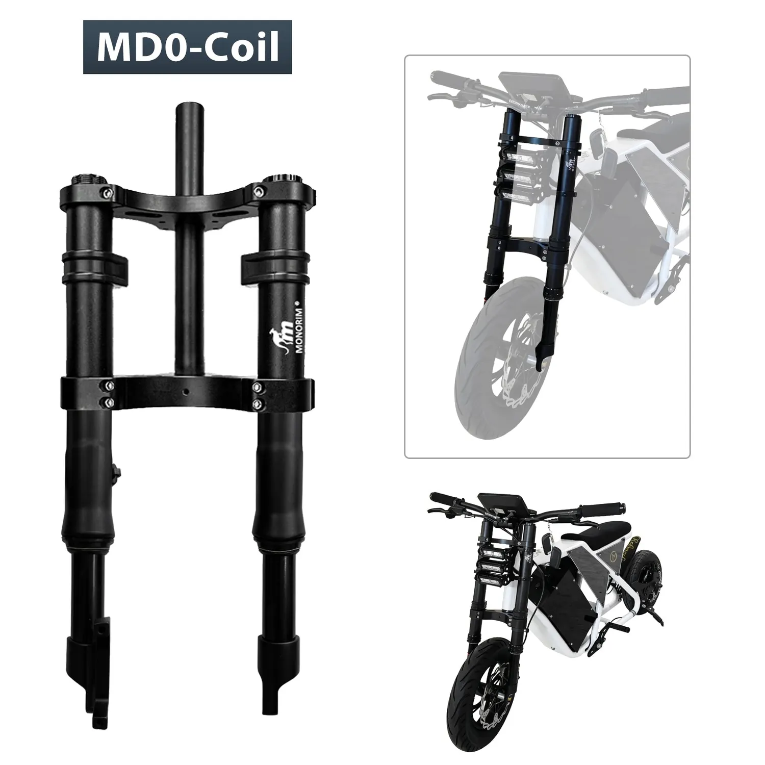 Monorim MD0 Vorderrad Federung 490 mm Coil schwarz Minibike