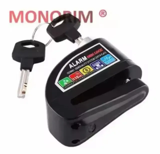Monorim V4 Bremsscheibenschloss mit Alarm schwarz E-Scooter