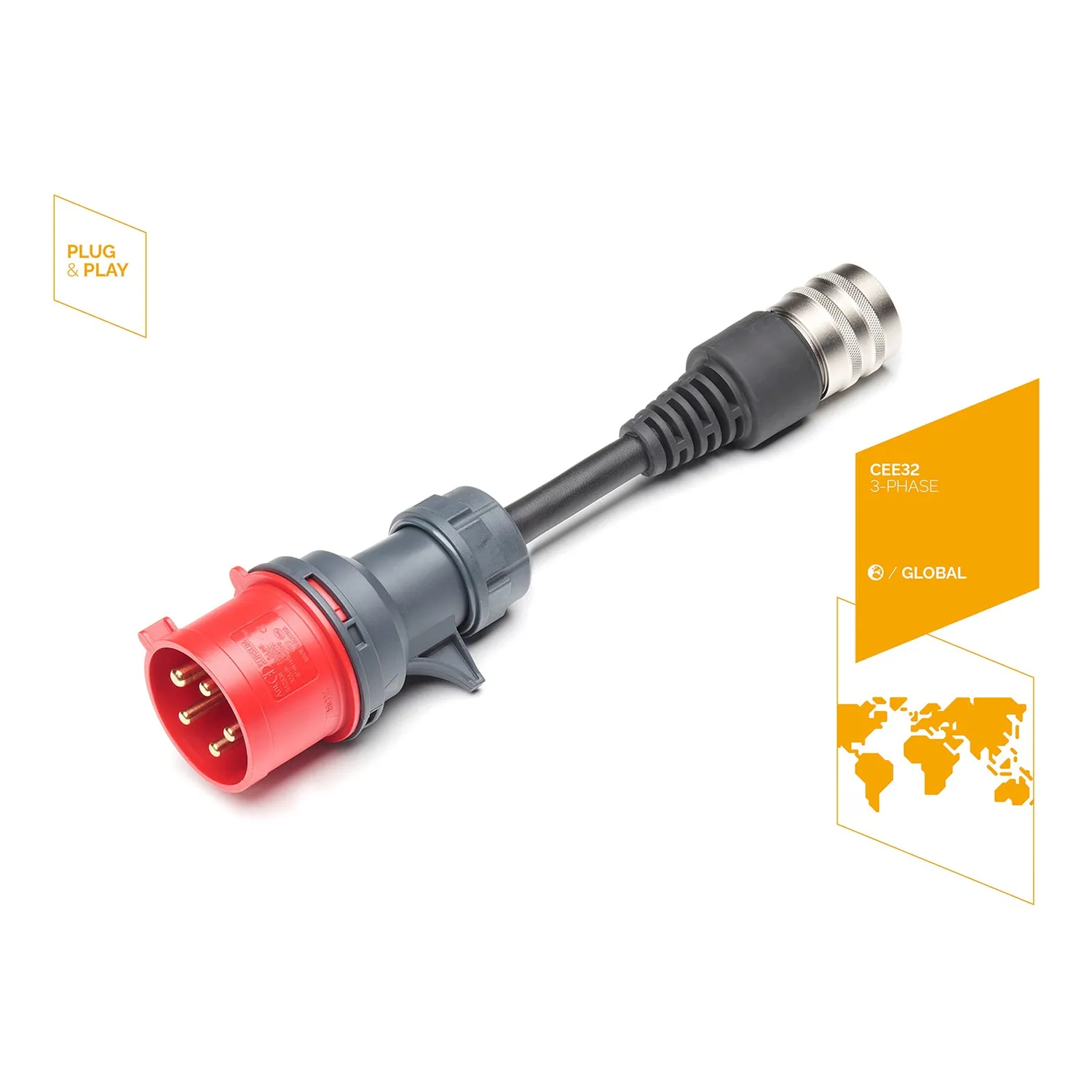 JUICE BOOSTER Adapter CEE32 400V rot 3-phasig