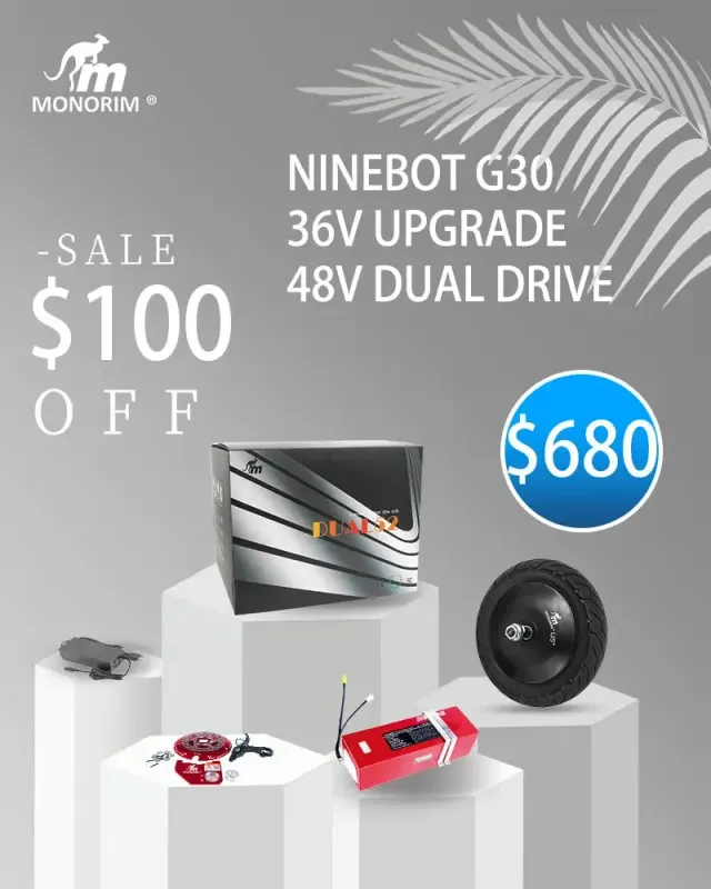 Monorim Dual52 Max AWD Umrüstkit 48V 500W Ninebot G30