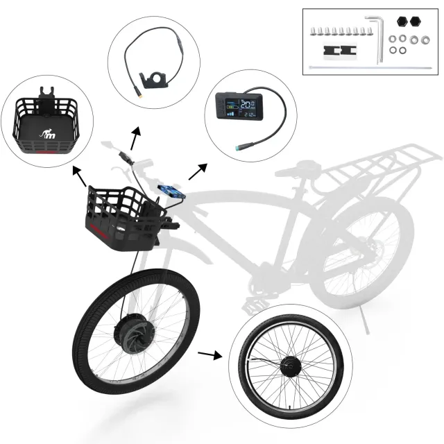 Monorim BPK350 MTB E-Bike Umbausatz 380W Vorderrad
