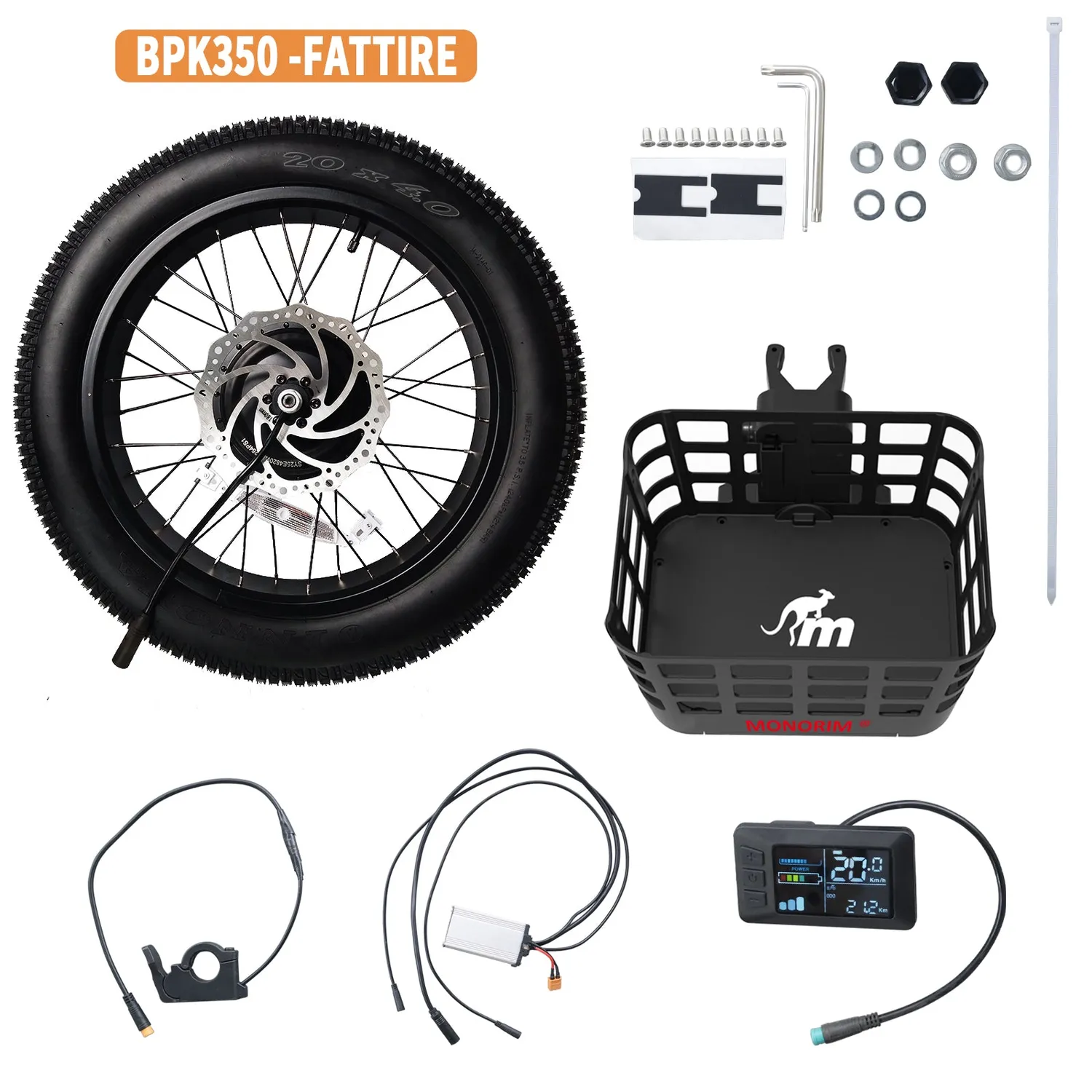 Monorim BPK350 MTB E-Bike Umbausatz 380W Vorderrad