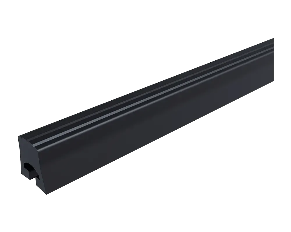 Lokhen PVC-Profil starr 3 m Bordwandschutz schwarz
