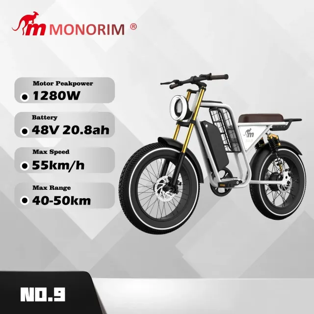 MONORIM No.9 E-Bike 48V 20Ah 55km/h 1280W 20 Zoll
