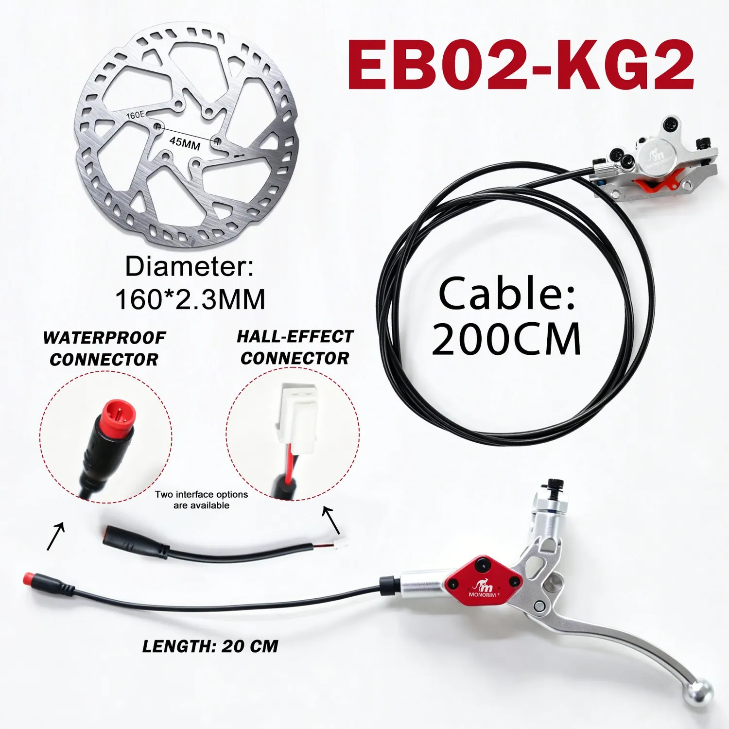 Monorim EB02-KG2 Hydraulikbremse Set G2 Max