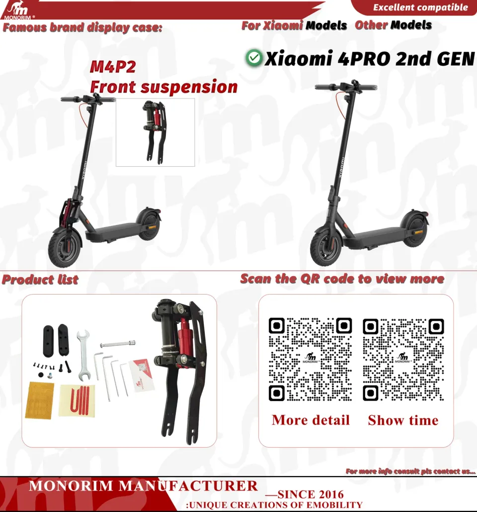 Monorim V5.0 Vorderfederung Xiaomi 4 Pro 2nd Gen schwarz