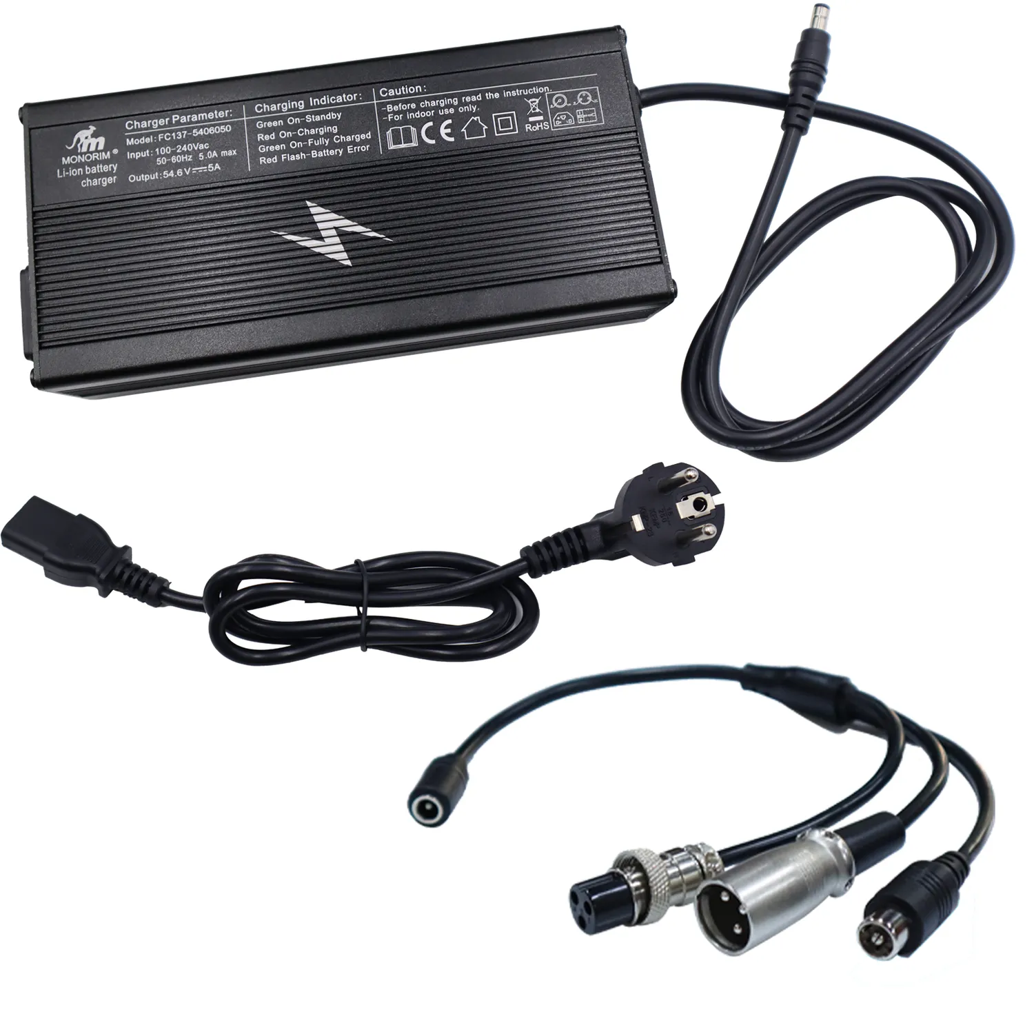 Monorim C5A Schnellladegerät 54,6V 5A für 48V E-Scooter EU