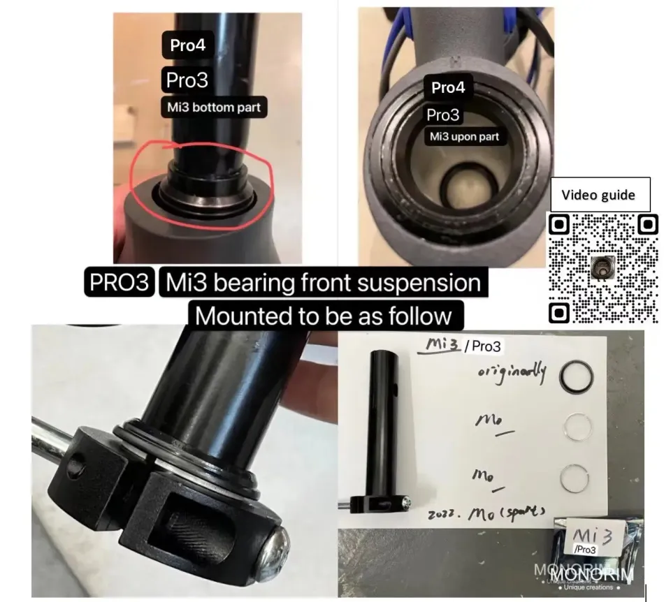 Monorim Patch Adapter Vorderradfederung Xiaomi Mi3 Pro4