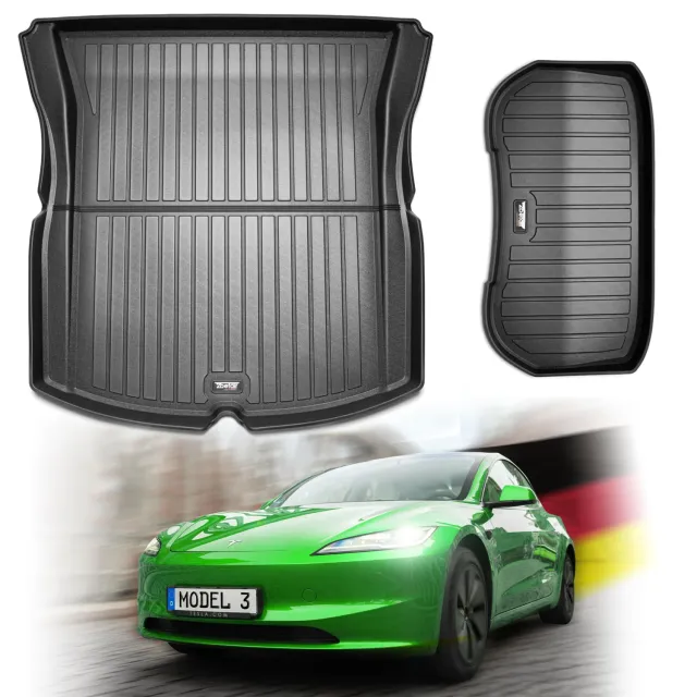 2befair Kofferraummatte Tesla Model 3 Highland 2er Set