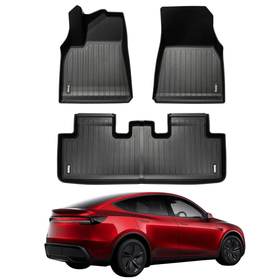 2befair Premium Gummimatten Innenraumset Model Y 3-tlg rutschfest
