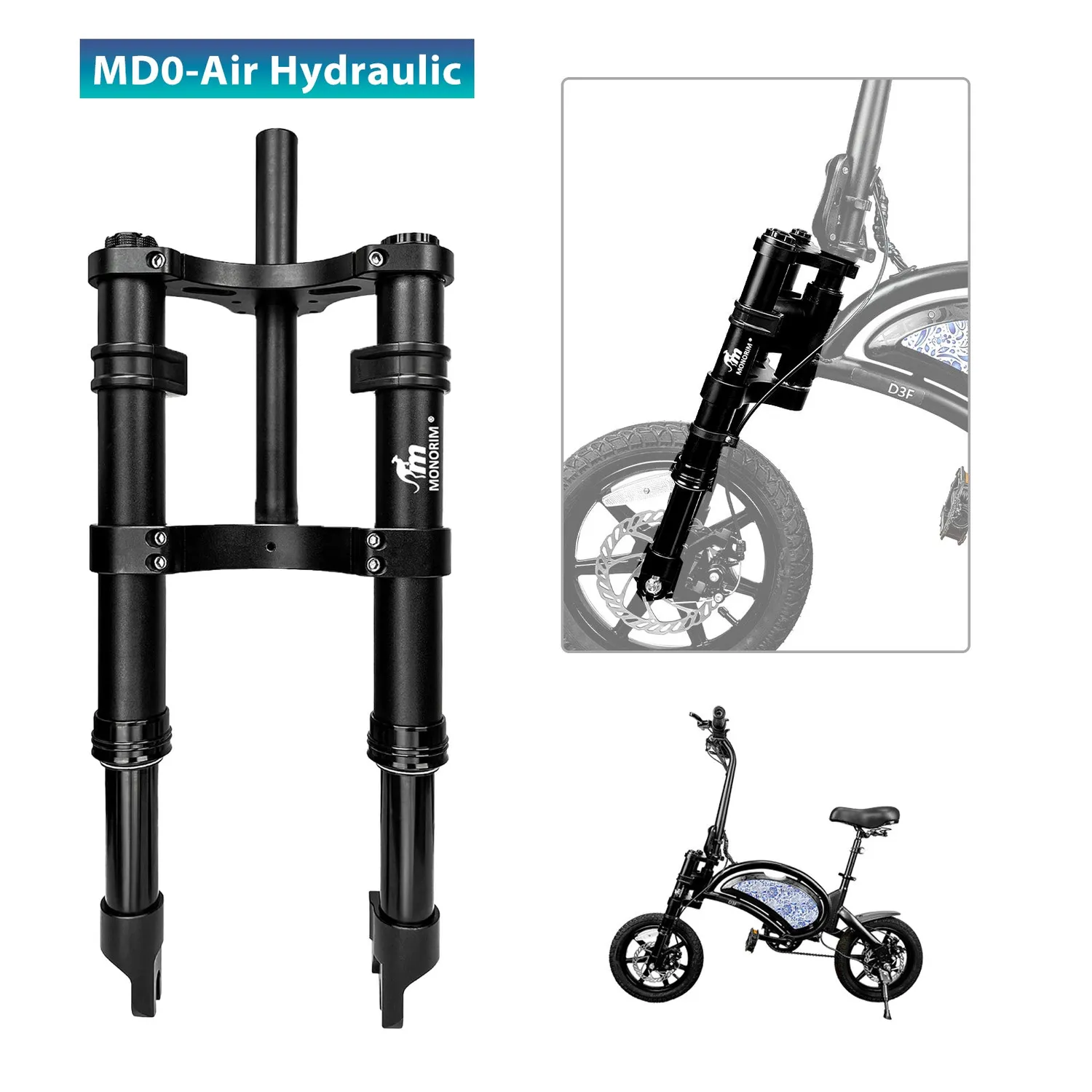 Monorim MD0 Vorderrad Federung 490 mm Coil schwarz Minibike