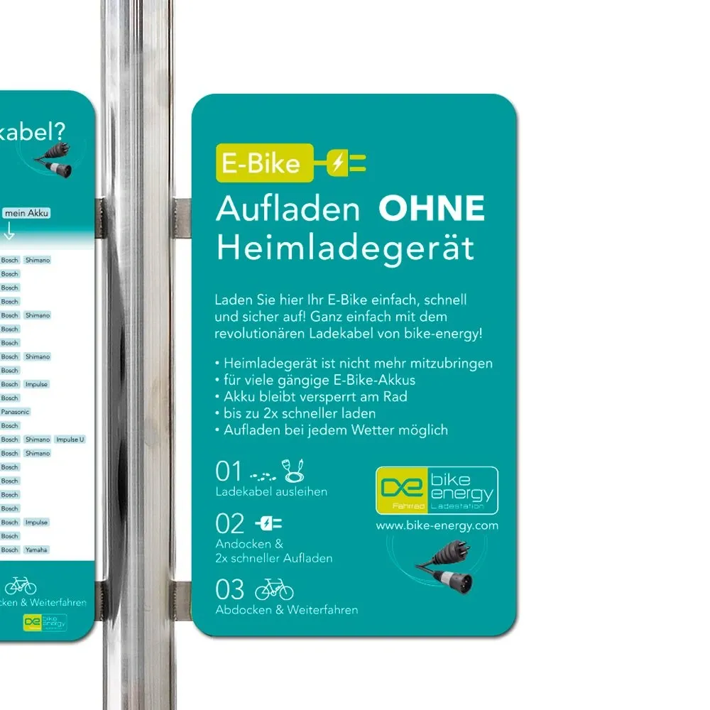Bike Energy IT10 Infotafel für Gäste Ladestation