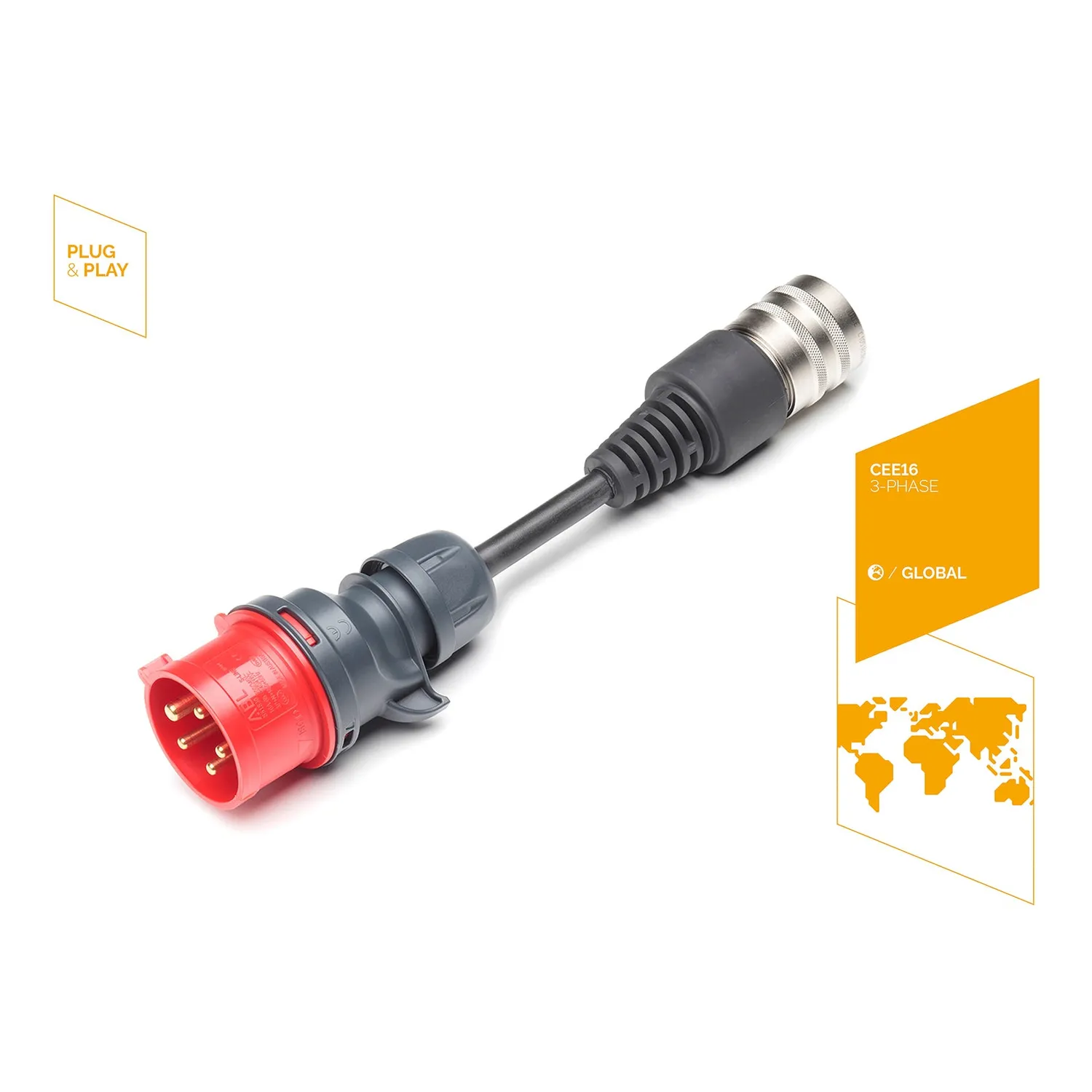 JUICE BOOSTER Adapter CEE16 400V 3-phasig rot