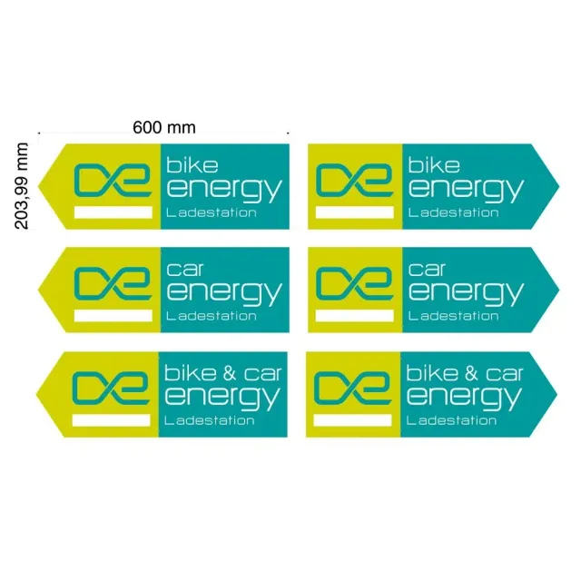 Bike Energy Wegweiser Sortiment 6 Hinweispfeile Zubehör
