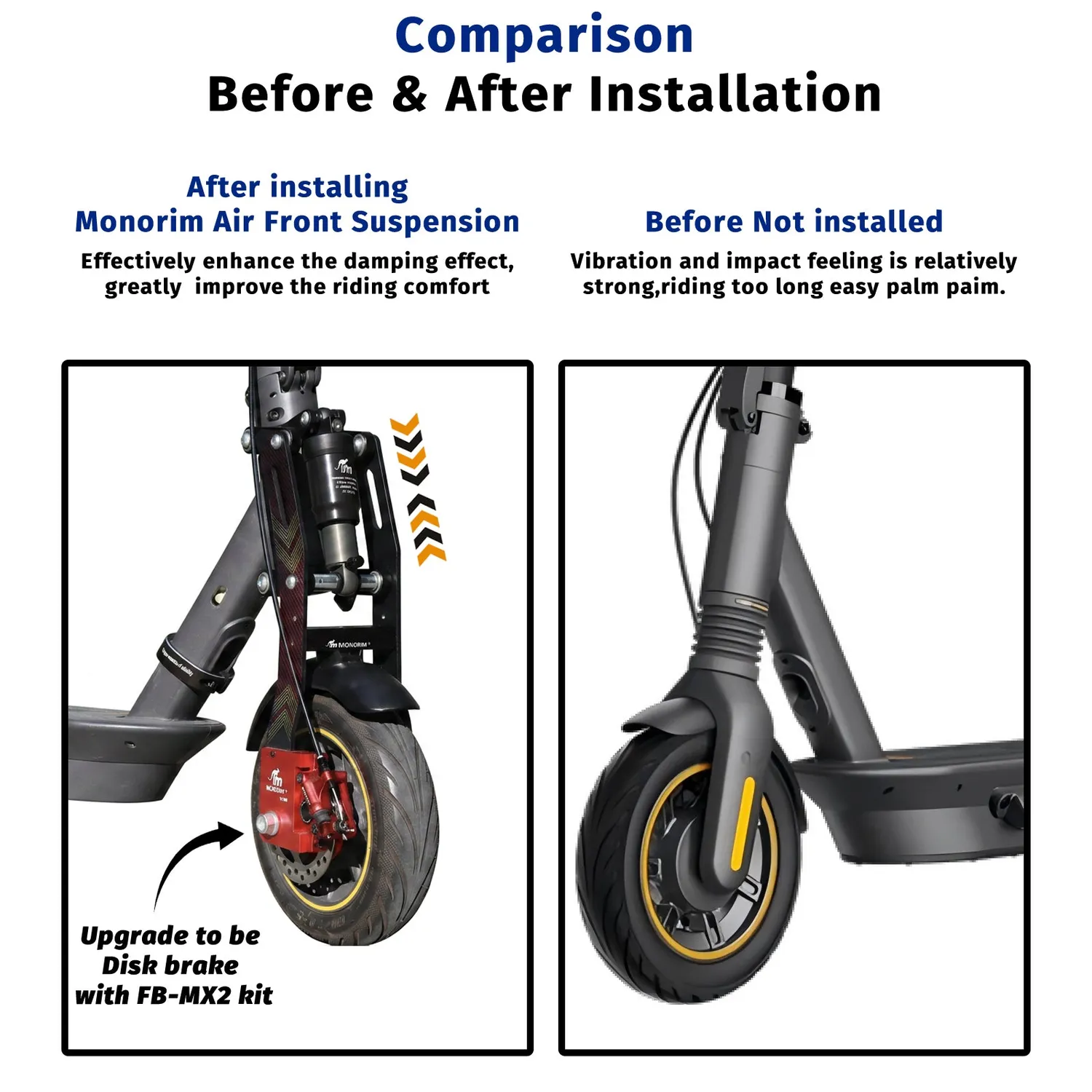 Monorim MG2 Vorderrad-Luftfederung Segway Max G2 G2E 90PSI