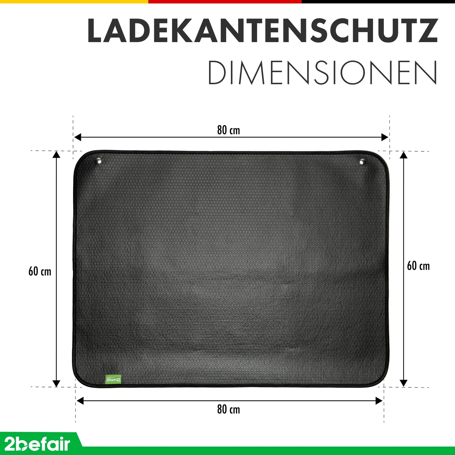 2befair Ladekantenschutz Matte 80x60 cm Kofferraumschutz